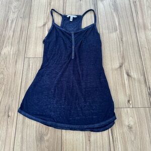 Women's Navy Blue Sleeveless Top Athleta Size S Loose Tank Small
